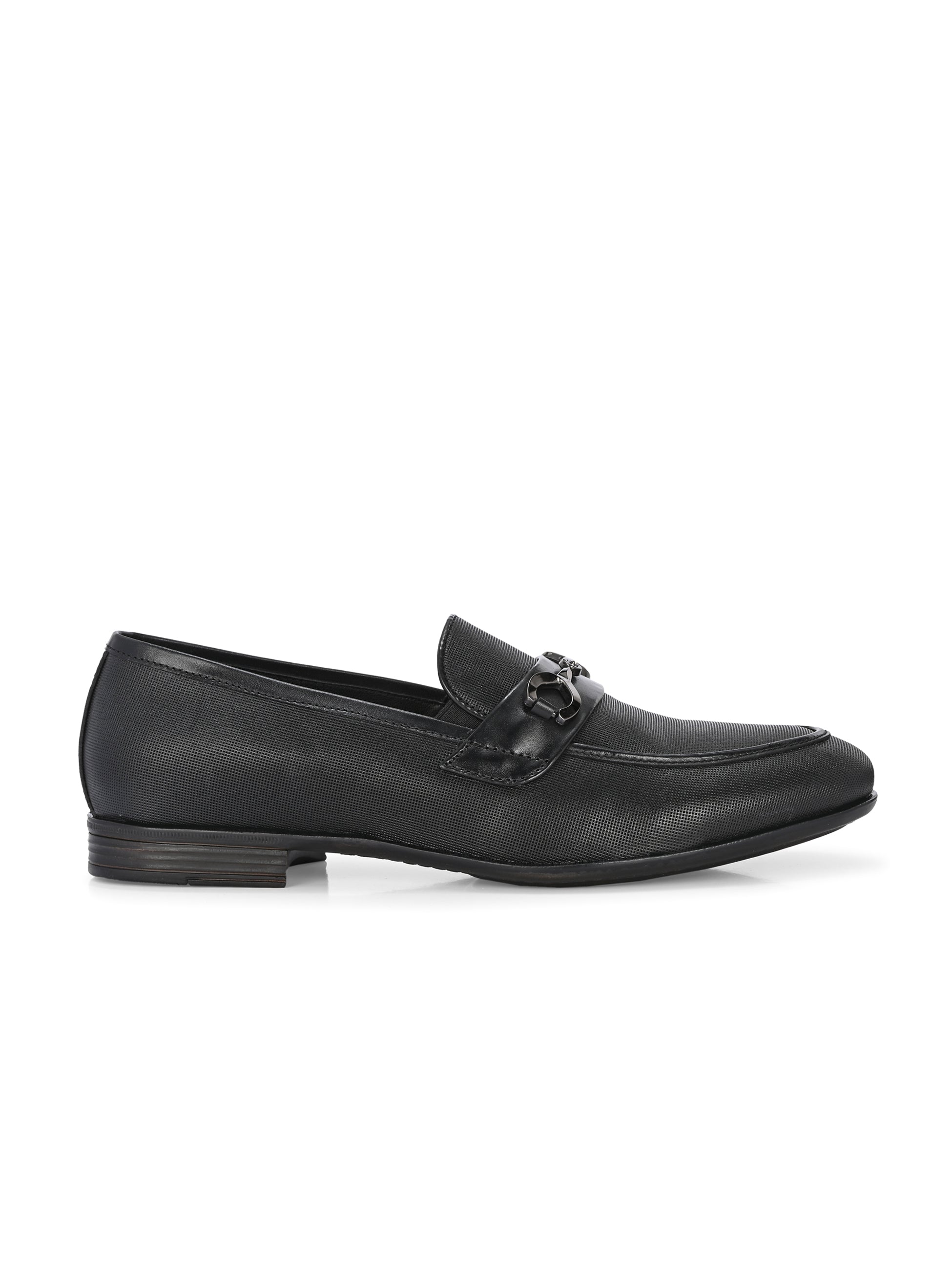 Nova Textured Buckled Loafers by Aspeerio