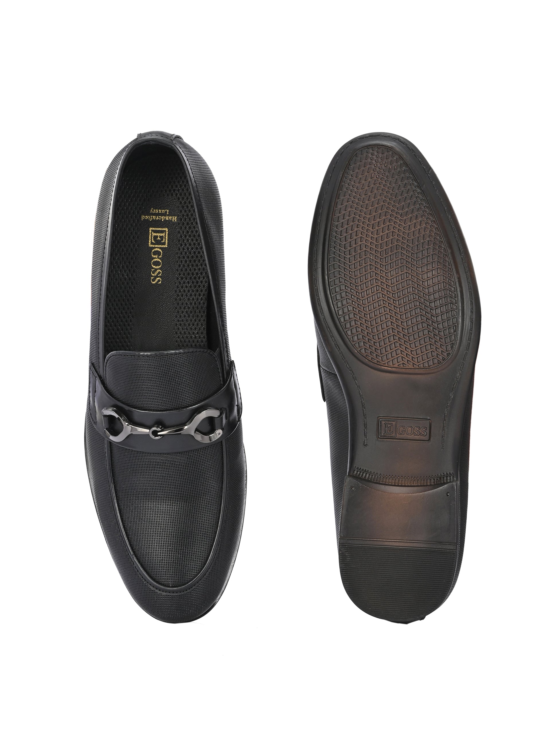 Nova Textured Buckled Loafers by Aspeerio